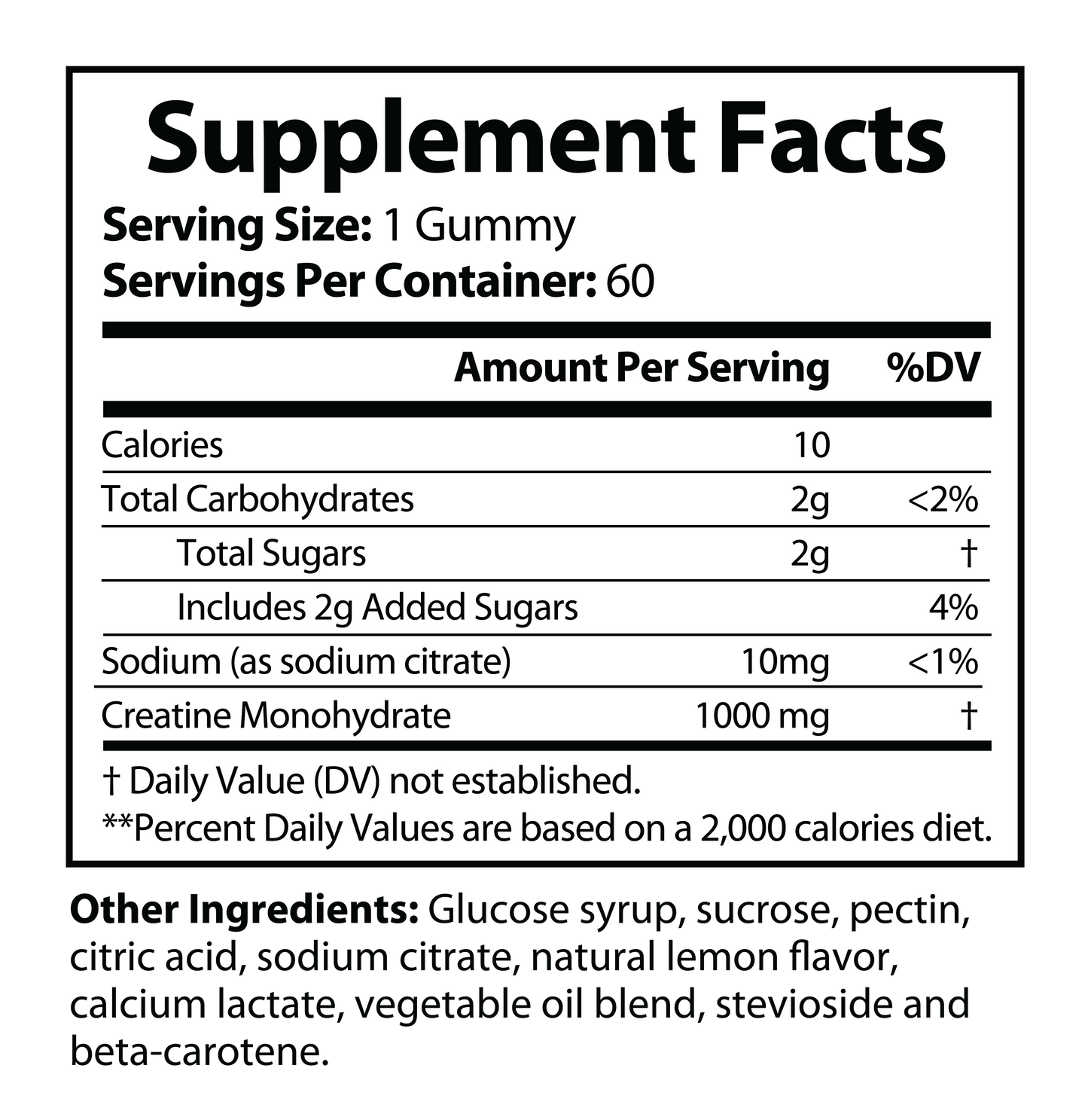 Super Creatine Gummies 1000mg