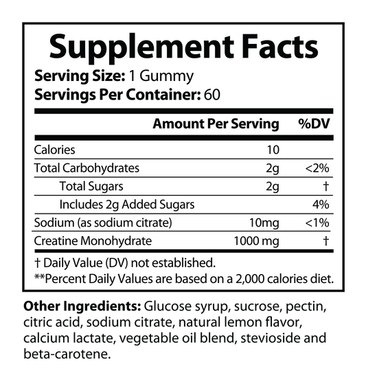 Super Creatine Gummies 1000mg